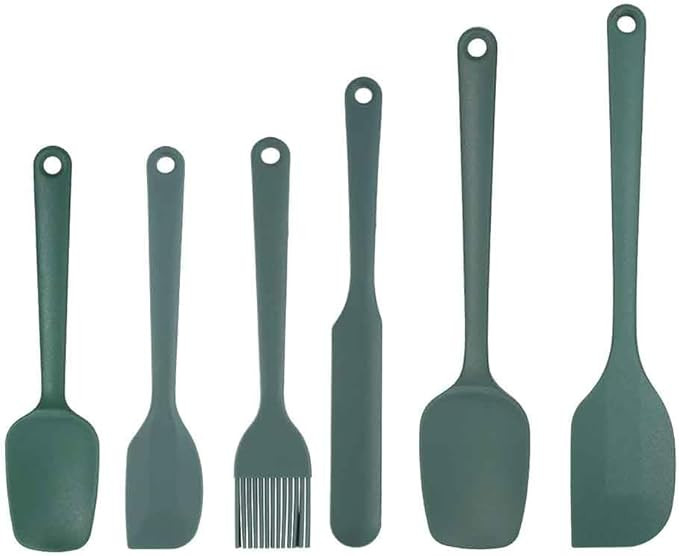 Silicone Spatula Set of 5-600°F Heat Resistant Kitchen Scraper Spatulas, Strong Steel Core and O... | Amazon (US)