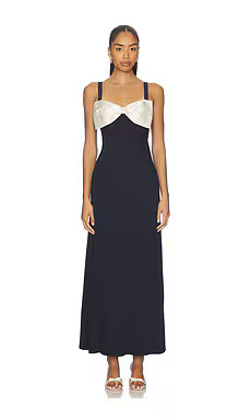RIXO Melisse Dress in Deep Navy from Revolve.com | Revolve Clothing (Global)