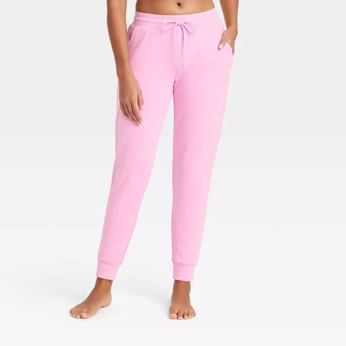 Women's Beautifully Soft Fleece Lounge Jogger Pants - Stars Above™ Pink M | Target