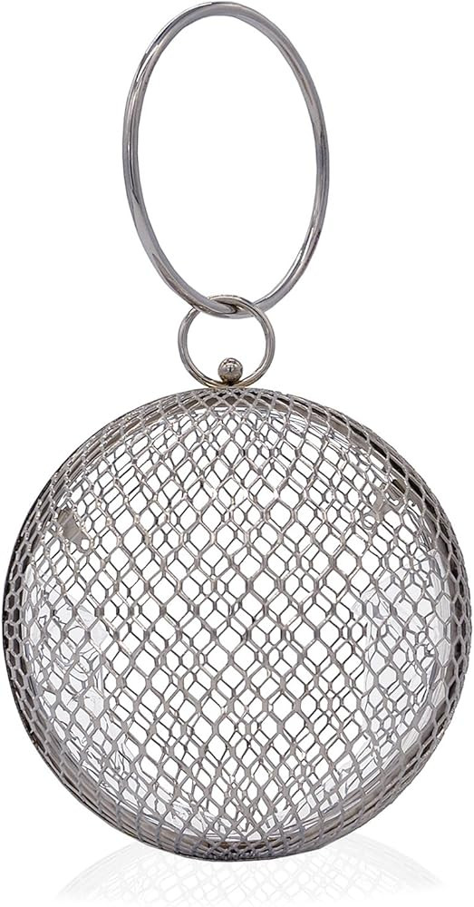 Miuco Women Chain Crossbody Bags Hollow Out Cage Metal Round Clutch | Amazon (US)