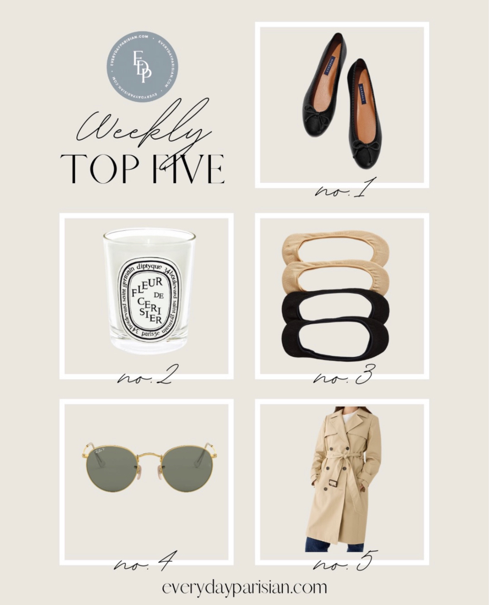 This week’s best sellers are perfect for a trip to Paris. The JCrew trench, ballet flats, and sunglasses. 

#LTKSeasonal #LTKstyletip #LTKtravel