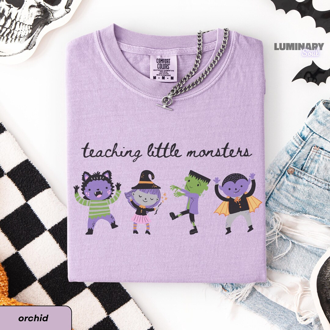 Teaching Little Monsters Shirt | Halloween Teacher Shirt | Cute Classroom Fall Tee for Preschool ... | Etsy (US)