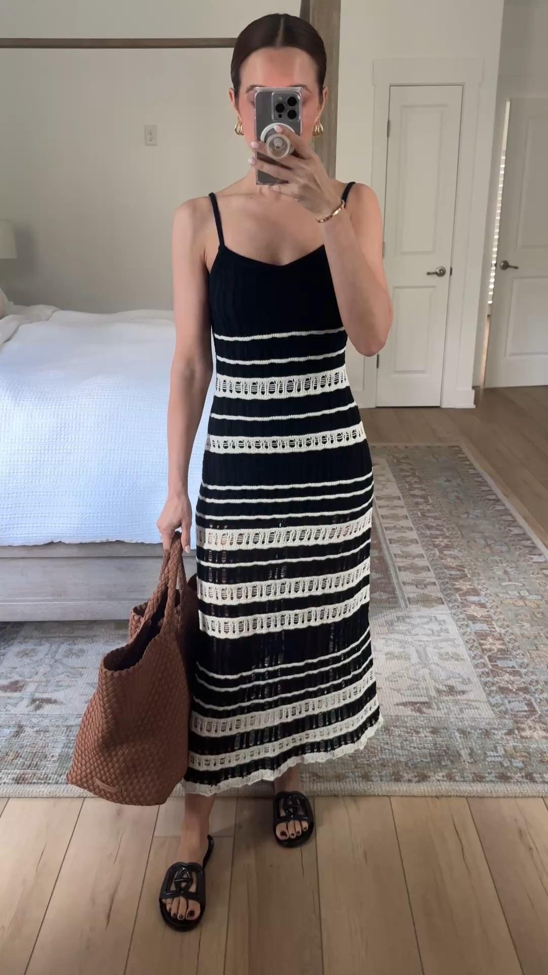 Resort wear. Vacation dress. Vacation outfit. Resort dress. Abercrombie crochet maxi dress in XXS petite with adjustable straps. Summer dress. Spring dress. Summer outfit. Cruise outfit. Tropical vacation outfit. Spring outfit. Naghedi St. Barths tote in large, cocoa. Target slide sandals are a look for less and whole sizes only. I’m a 6.5 and did a 7!

#LTKSpringSale #LTKPetite #LTKTravel