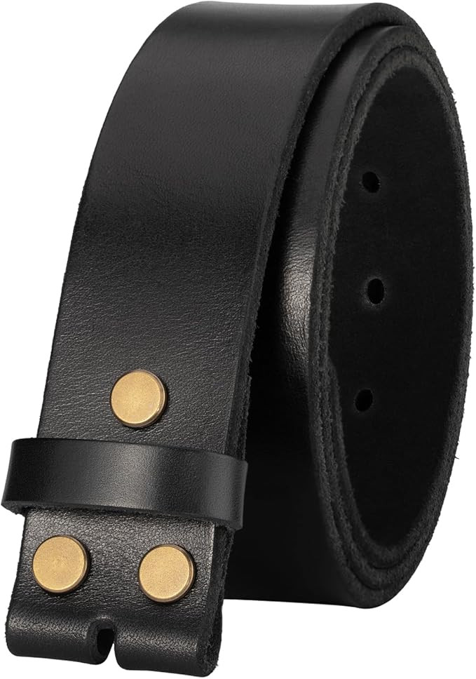 No Buckle Full Grain Leather Belt Men Women Fits With 1.5 Inch Buckle | Amazon (US)
