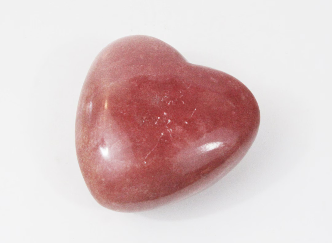 Vintage Alabaster Marble Heart Paperweight Figurine Pink Mauve - Etsy | Etsy (US)