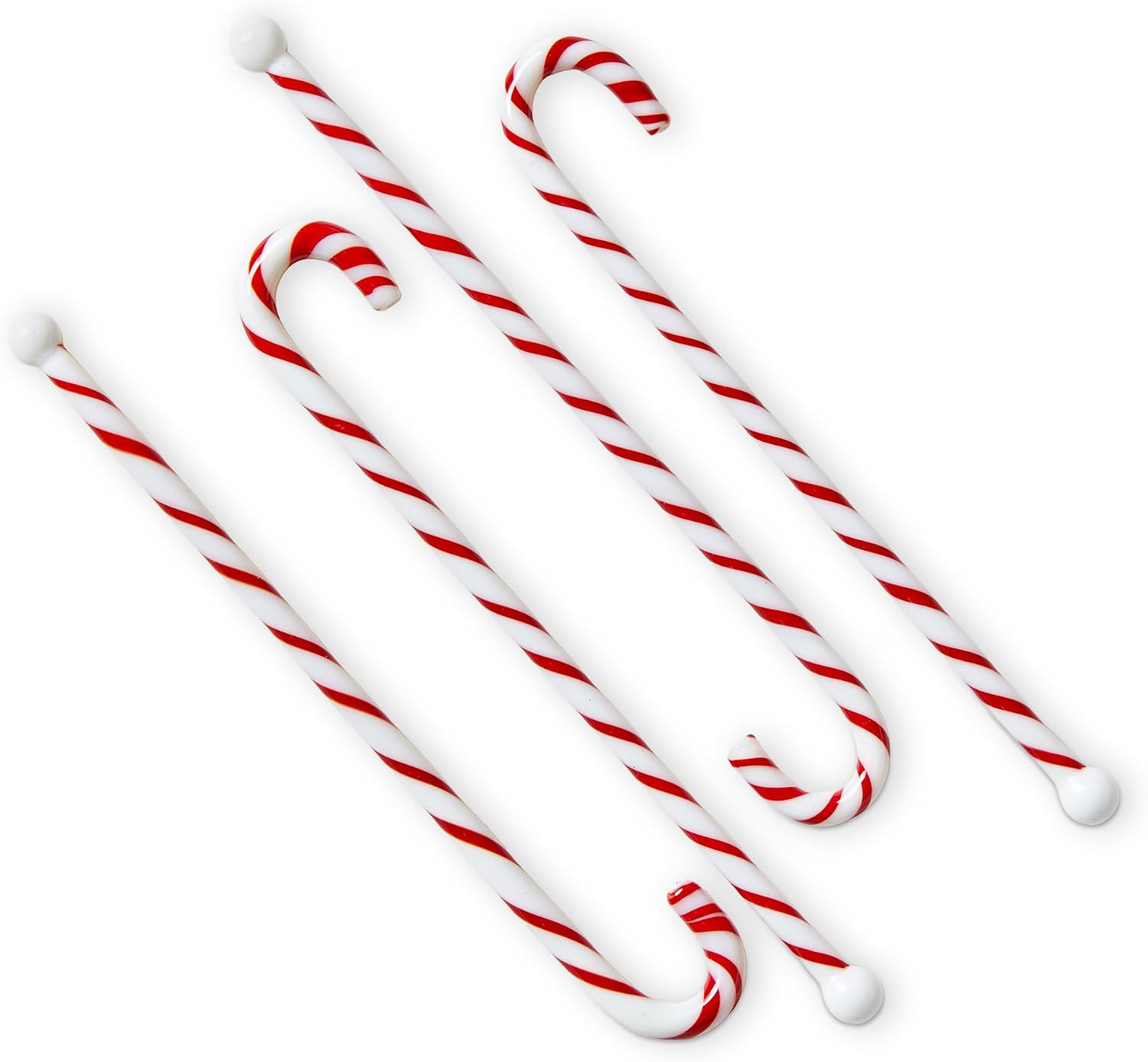 Tag Christmas Candy Cane Borosilicate Glass Swizzle Sticks Red Set of 4 Red | Amazon (US)