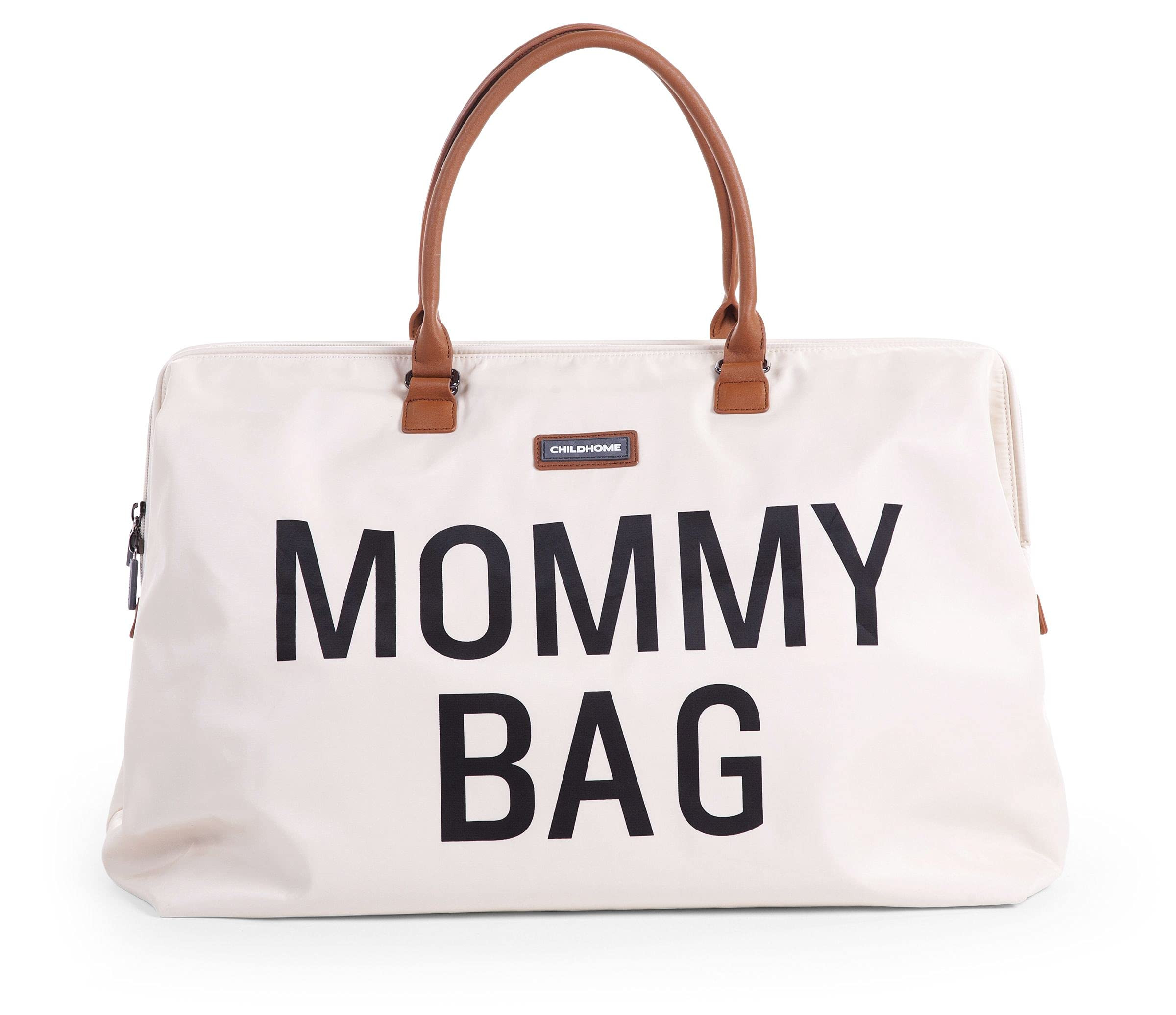Childhome Original Mommy Diaper Bag - Large Tote, Travel & Hospital Bag - Off White Black | Amazon (US)