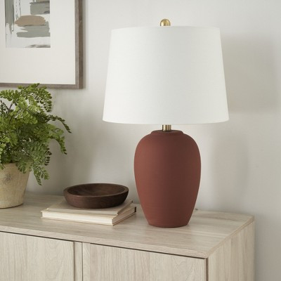 Nourison 23" Terracotta Ceramic Urn Table Lamp | Target