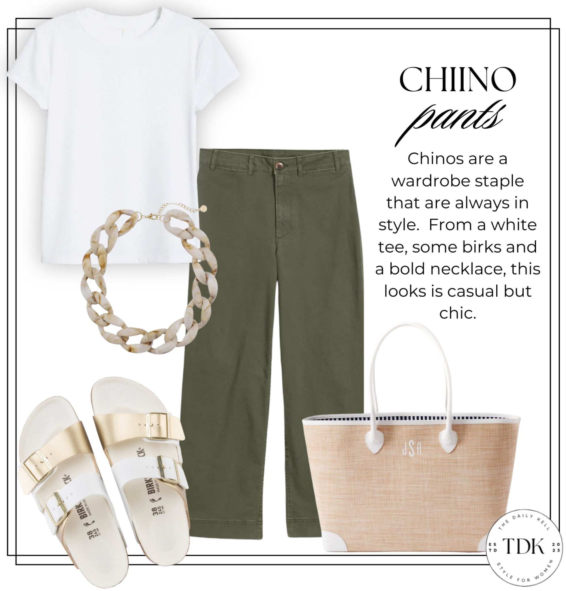 Chino pants are a great wardrobe staple, known for their versatility and comfort.

Dressed up or down, they are an essential part of any wardrobe. 

Playing around with different tops and accessories create a variety of looks.

#LTKOver40 #LTKStyleTip #LTKSummerSales