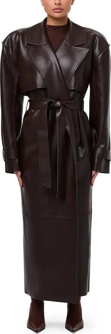 Faux Leather Trench Coat | Nordstrom