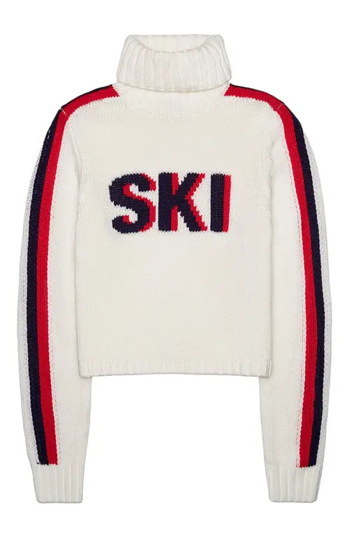 Ellsworth + Ivey Jade Turtleneck Ski Sweater in Ivory Ski at Nordstrom, Size X-Small | Nordstrom