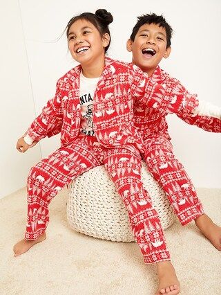 Patterned Gender-Neutral Flannel Pajama Set for Kids | Old Navy (US)