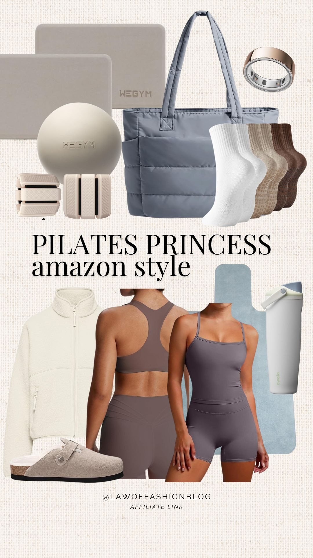 Pilates princess finds from Amazon! Matching activewear, grip socks, workout ring tracker, accessories, reformer, pilates essentials, fitness goals, yoga, barre, new year health and wellness, Amazon activewear, workout class, home gym. 

 #LTKActive