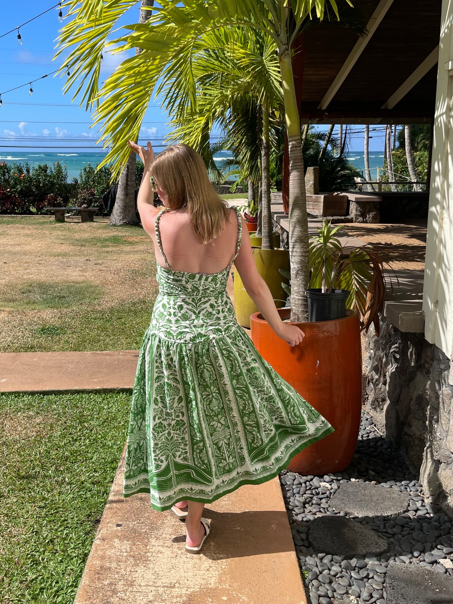 Tropical Farm Rio printed maxi dress. Perfect for Hawaii or the beach  