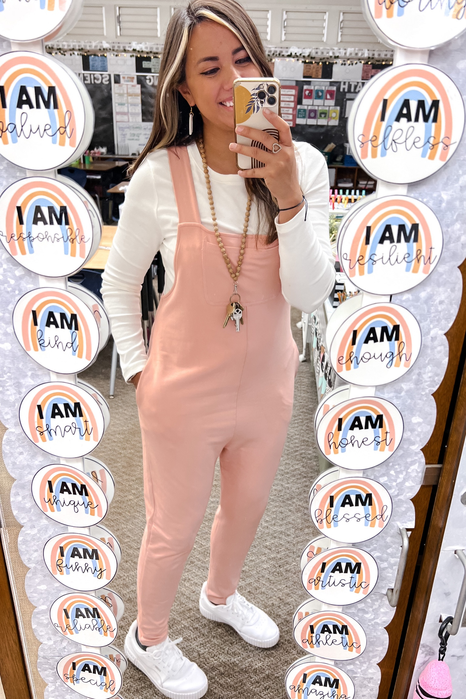  🎶 PINK 😍🥰 It goes with everything- beautiful from head to toe 🎶 

Completely OBSESSED with the pink jumpsuit and so glad that it has pockets! This paired perfectly with a fitted white long-sleeve. I got endless compliments from my students today. 

Use code: TEACHINGFOURTHFUN at Smash + Tess to score 20% OFF 😍

#LTKworkwear #LTKSale #LTKstyletip