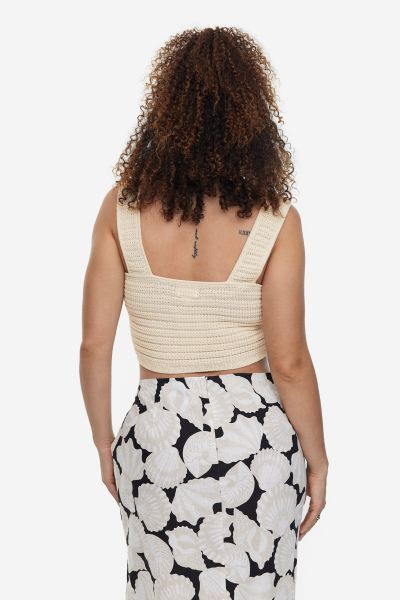 Crochet-look Crop Tank Top | H&M (US + CA)