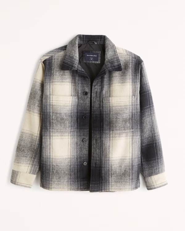 Quilt-Lined Shirt Jacket | Abercrombie & Fitch (US)