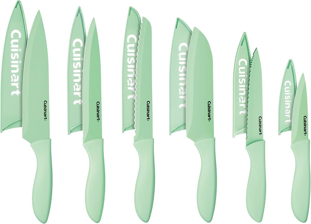Cuisinart 12-Piece Kitchen Knife Set, Advantage Color Collection with Blade Guards, Pistachio | Amazon (US)