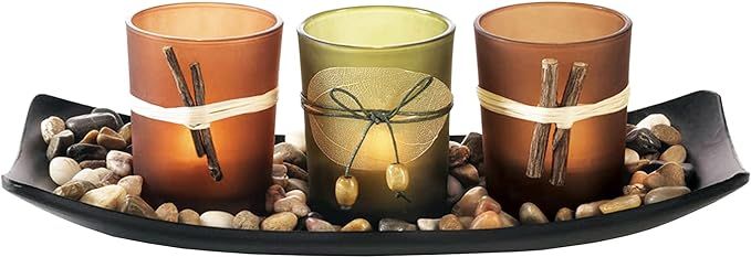 Dawhud Direct Decorative Votive Candle Holders, Vintage Decor Flameless Natural Candlescape Set, ... | Amazon (US)
