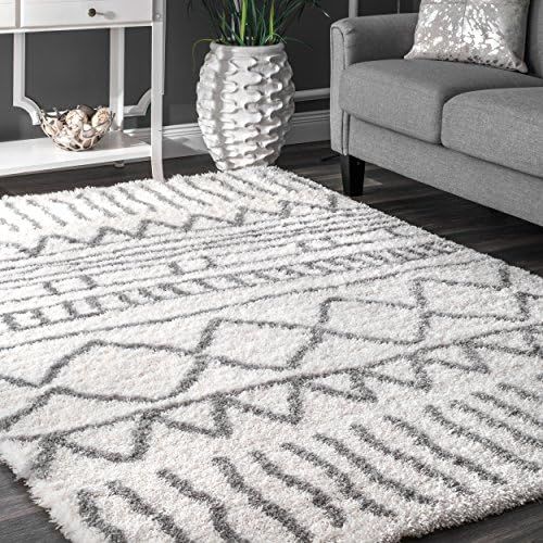 nuLOOM Renata Moroccan Shag Area Rug, 9' 2" x 12', Grey | Amazon (US)