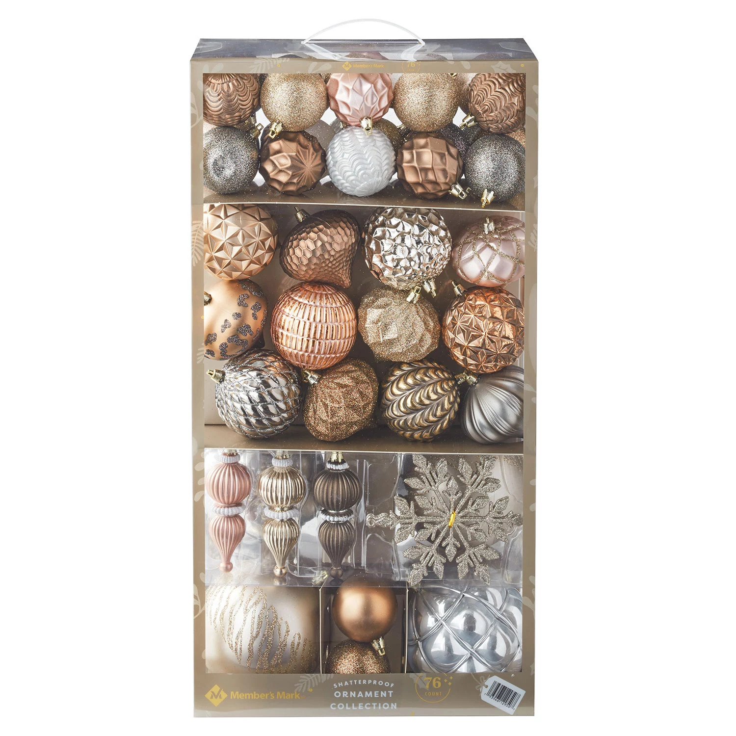 Member's Mark Shatterproof Ornament Collection, 76 ct. (Metallic) | Sam's Club