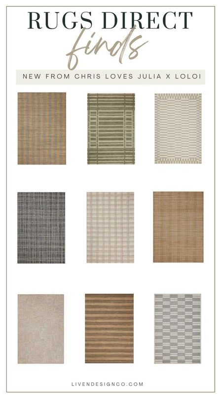 Rugs Direct Chris Loves Julia x Loloi rugs. Neutral rug. Modern rug. Textured rug. Plaid rug. Grid patterned rug. Living room area rug. Bedroom rug. Beige rug. Striped rug. Navy rug. Natural rug. Wool rug. Runner rug. 

#LTKSeasonal #LTKhome #LTKsalealert