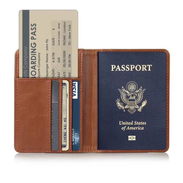 Passport Holder Travel Wallet RFID Blocking Case Cover, EpicGadget Premium PU Leather Passport Ho... | Walmart (US)