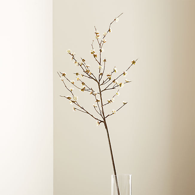 Artificial White Cherry Blossom Flower Branch + Reviews | Crate & Barrel | Crate & Barrel