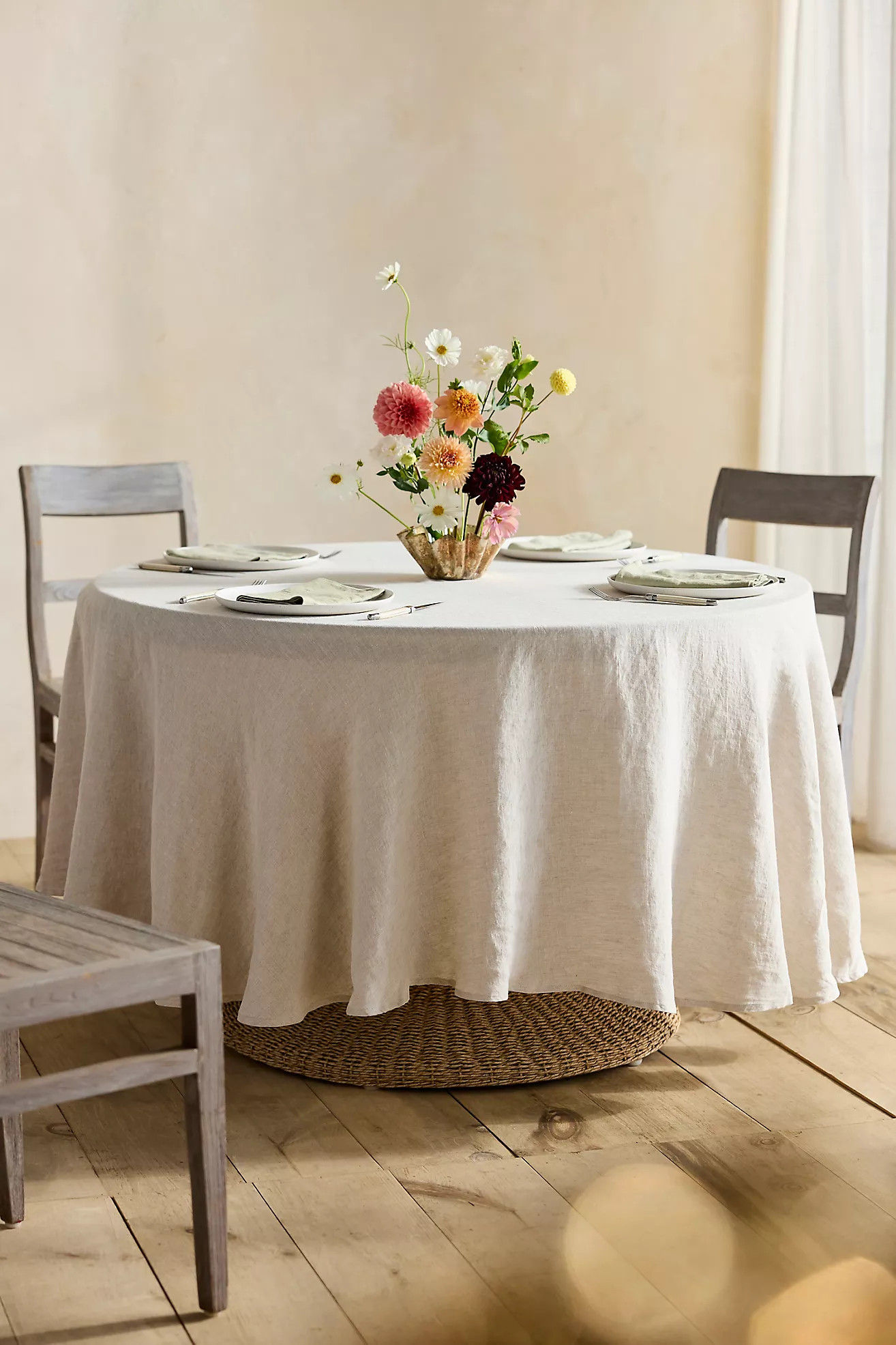 Lithuanian Linen Round Tablecloth | Anthropologie (US)