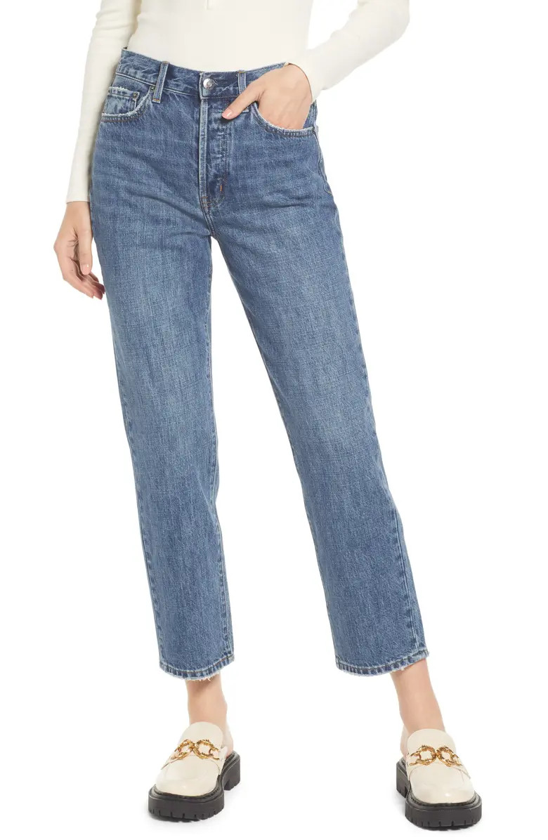 Charlie High Waist Ankle Straight Leg Jeans | Nordstrom