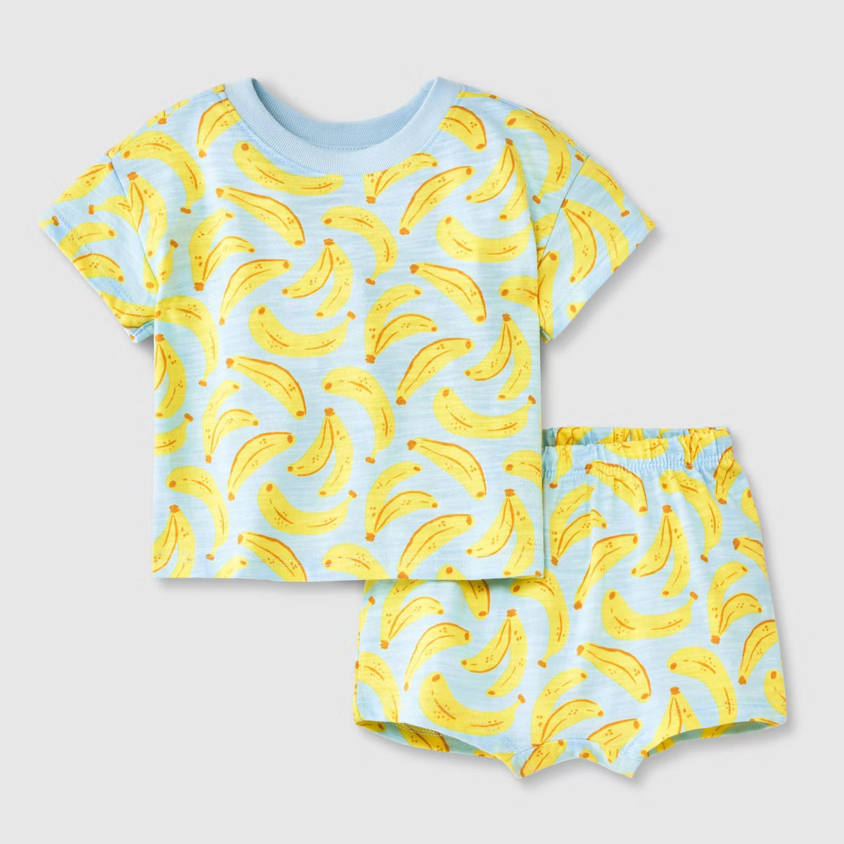 Baby Boys' Banana Top & Bottom Set - Cat & Jack™ Blue | Target