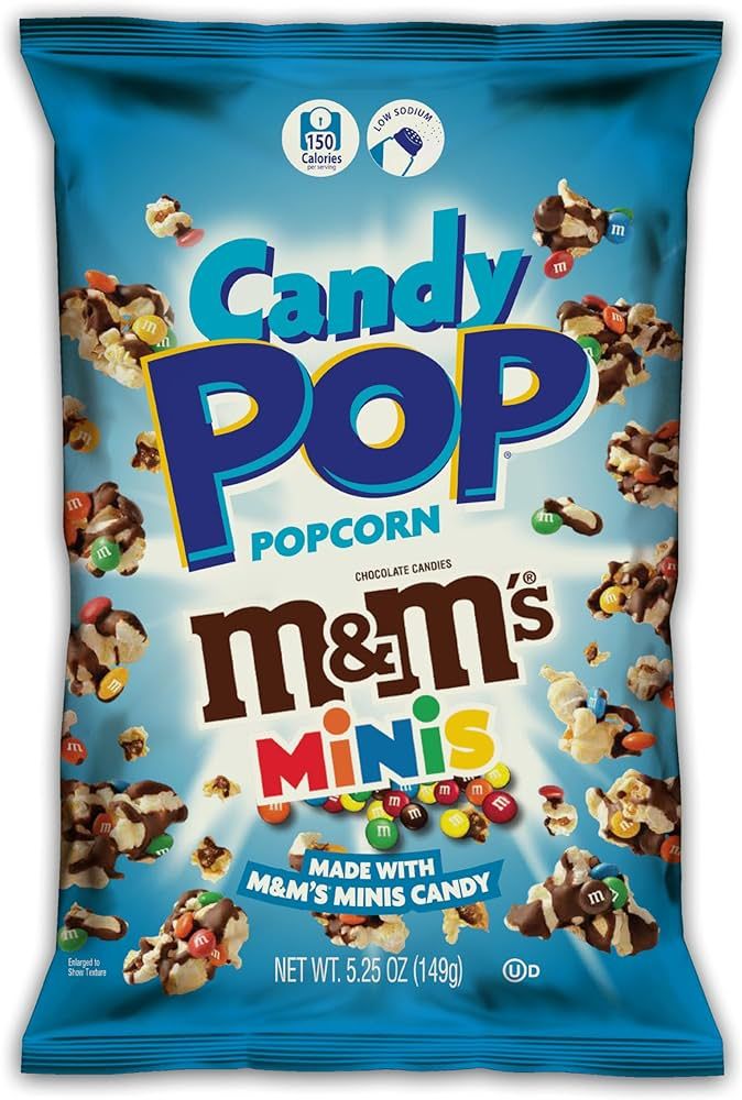 CANDY POP M&M Mini's Candy Coated Popcorn (5.25oz bags) Made with Real M&M Mini'sCandy Pieces - P... | Amazon (US)