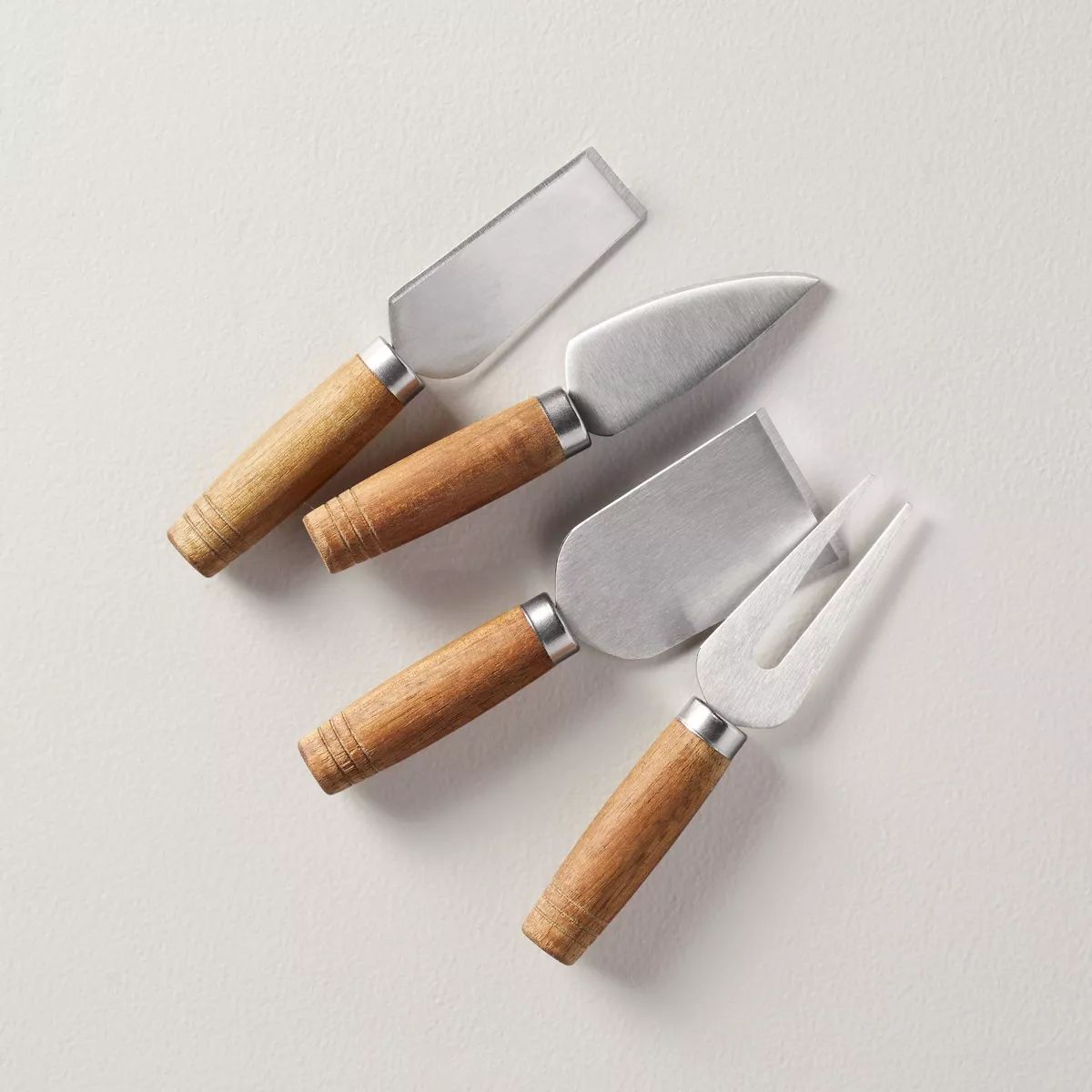 4pc Wood & Stainless Steel Cheese Knife Set - Hearth & Hand™ with Magnolia | Target