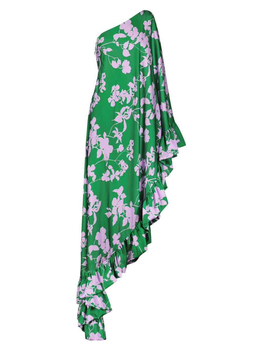Floral Draped Asymmetric Maxi Dress | Saks Fifth Avenue