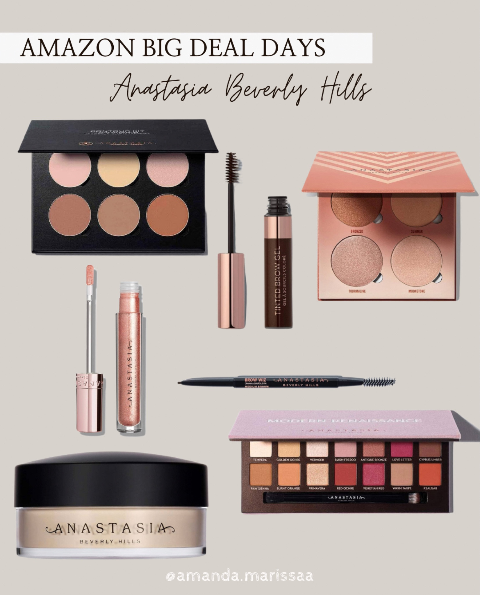 Amazon Big Deal Days 🎉
Anastasia Beverly Hills must haves on sale! 

ABH | eyeshadow palette | brow gel | brow wiz | loose powder | highlighter | glow kit | contour kit | | lip gloss | luxury makeup | makeup products 

#LTKsalealert #LTKbeauty #LTKfindsunder50