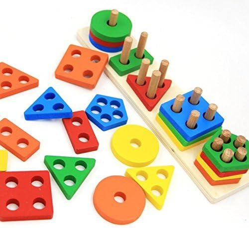 Revanak Wooden Educational Preschool Toddler Toys for 1 2 3 4 5 Year Old Boys Girls Shape Color R... | Amazon (US)
