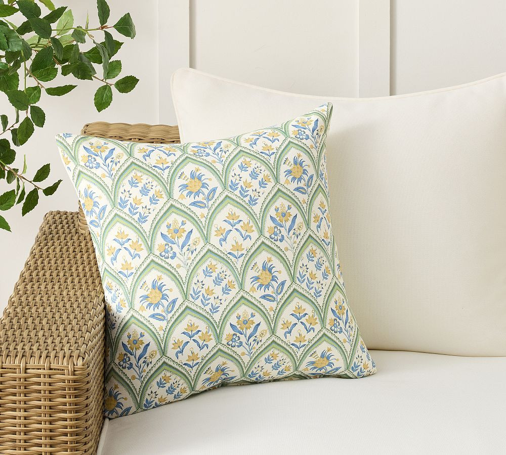 Cordellia Reversible Floral Outdoor Pillow | Pottery Barn (US)