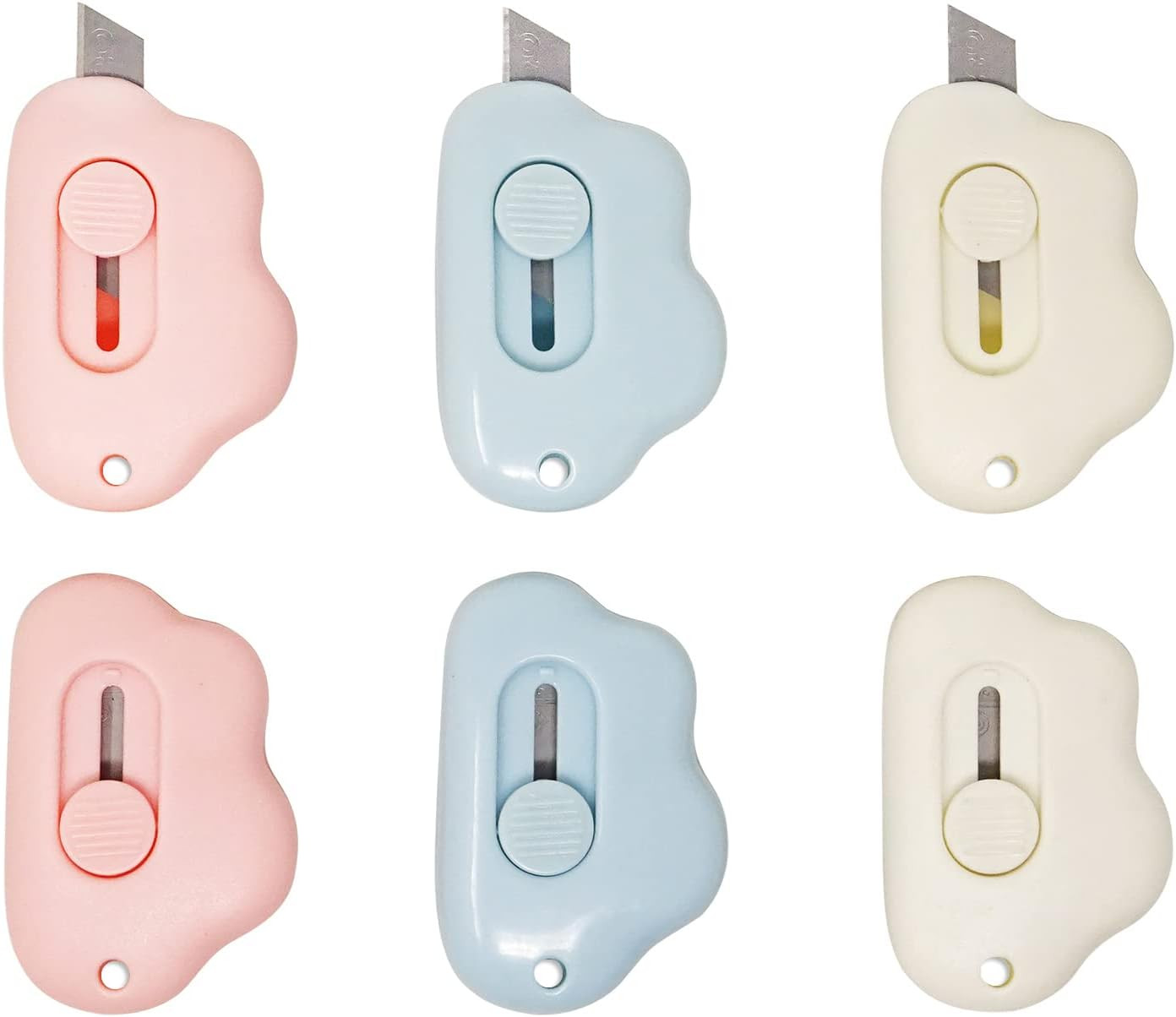 Honbay 6PCS Creative Cute Cloud Mini Utility Knives Portable Art Knife Retractable Envelope Knife... | Amazon (US)
