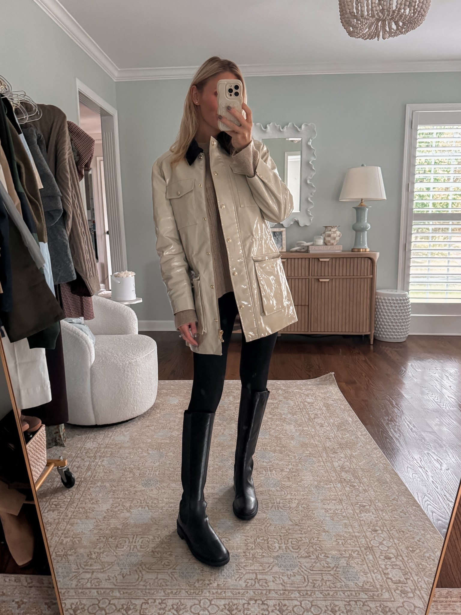 Rainy day outfit, barn jacket, rain coat, fall boots, black boots, sweater 

#LTKFindsUnder100 #LTKStyleTip #LTKSeasonal