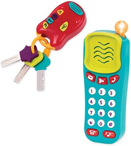 Battat Combo Set - Light & Sound Phone + Keys - Toddlers Ages 0+ (2 Piece) | Amazon (US)