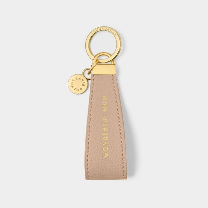 Sentiment Loop Keyring 'Wonderful Mum' in Nude Pink | Katie Loxton Ltd. (UK)