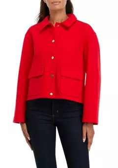 Crown & Ivy™ Women's Wool Blend Cropped Jacket | Belk