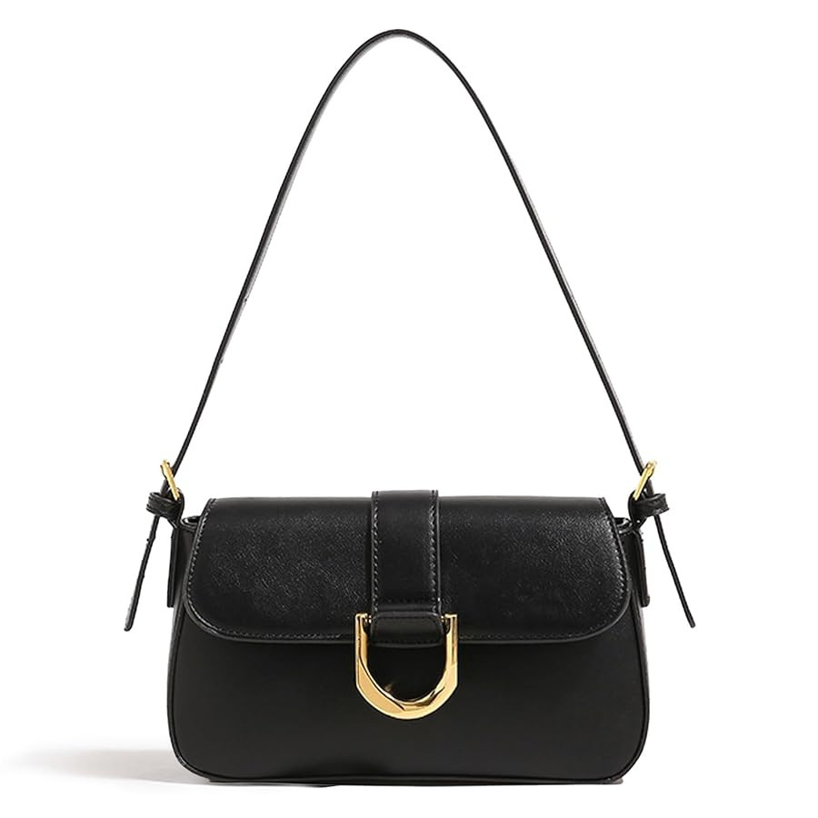 Shoulder Bag for Women, Small Purses Hobo Bags for Women, PU Leather Vintage Handbag with 2 Adjus... | Amazon (US)