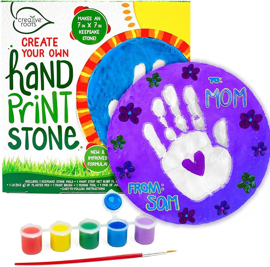 Creative Roots Create Your Own Handprint Stone by Horizon Group USA | Amazon (US)