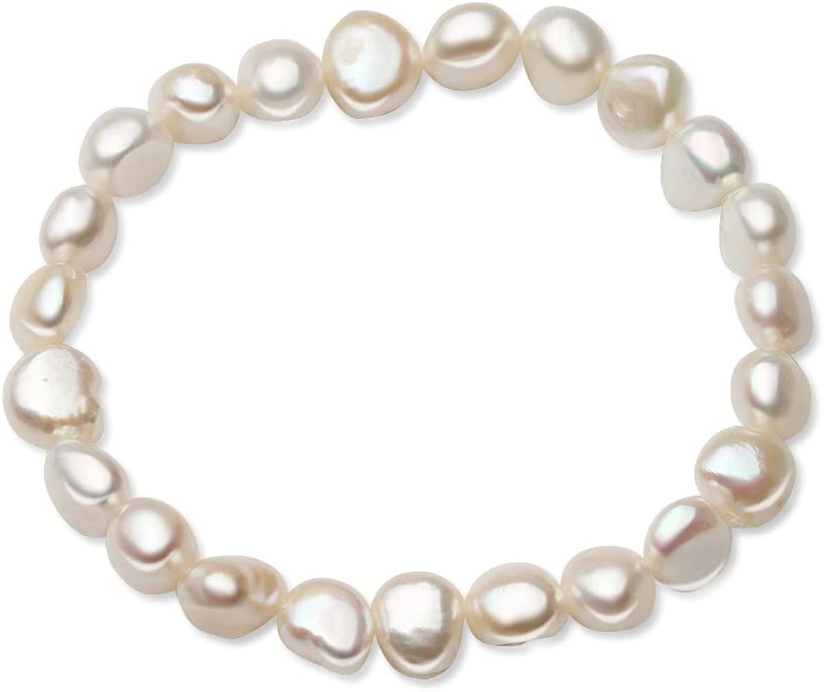 8-9mm Cultured Freshwater Pearl Bracelet for Women Gift Wife Girls Mother | Amazon (US)