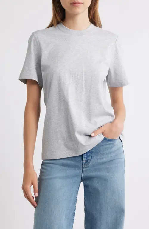 & Other Stories Crewneck Organic Cotton T-Shirt in Grey Medium Dusty at Nordstrom, Size Small | Nordstrom