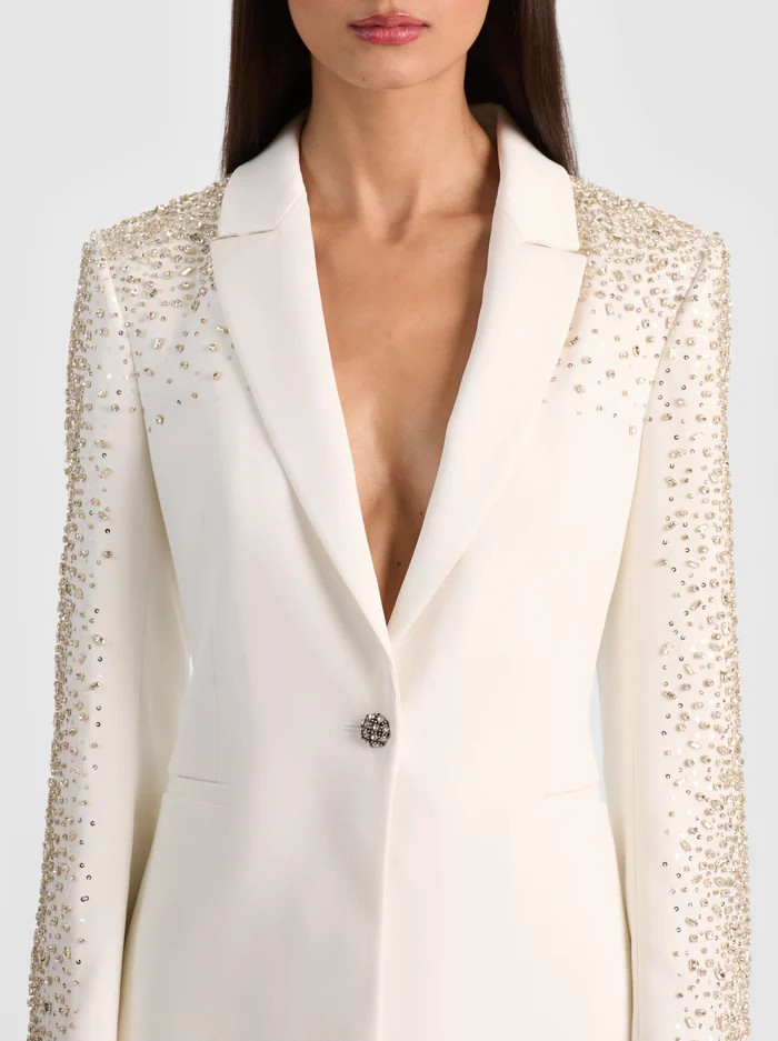 BREANN EMBELLISHED FITTED BLAZER | Alice + Olivia