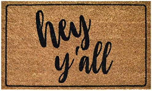NINAMAR Door Mat Hey Y'all Natural Coir – 29.5 x 17.5 inch | Amazon (US)