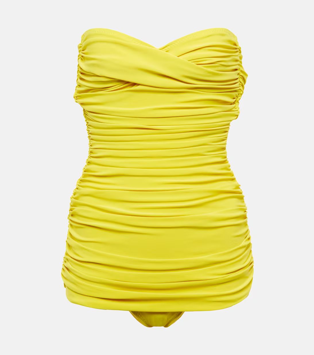 Walter Mio ruched bandeau swimsuit | Mytheresa (INTL)