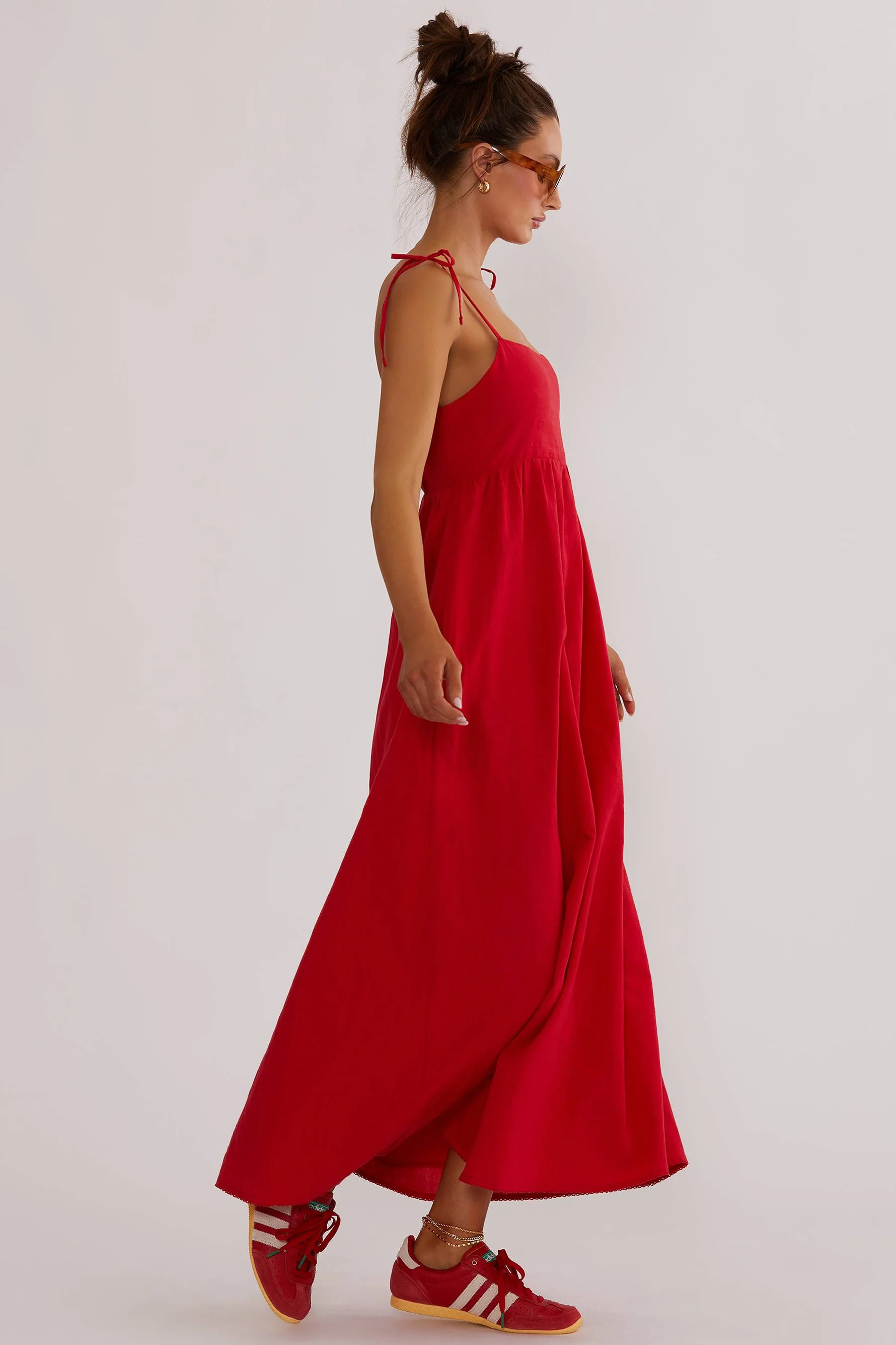 Valory Maxi Dress Red Linen | Red Linen Dress | Beach Riot | Beach Riot